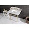 Kingston Brass 30 Carrara Marble Console Sink with Brass Legs, Marble WhiteBrushed Brass LMS3030MB7 - alternate 4